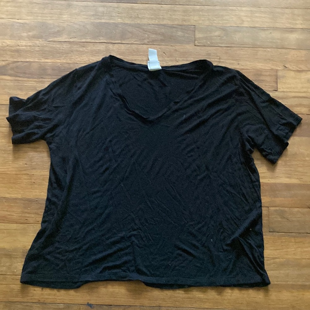 Black V-neck Tee